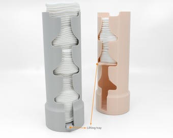 Łatwe wyjmowanie wacików | Unikalny dozownik do niezbędnych kosmetyków | Minimalistyczny design