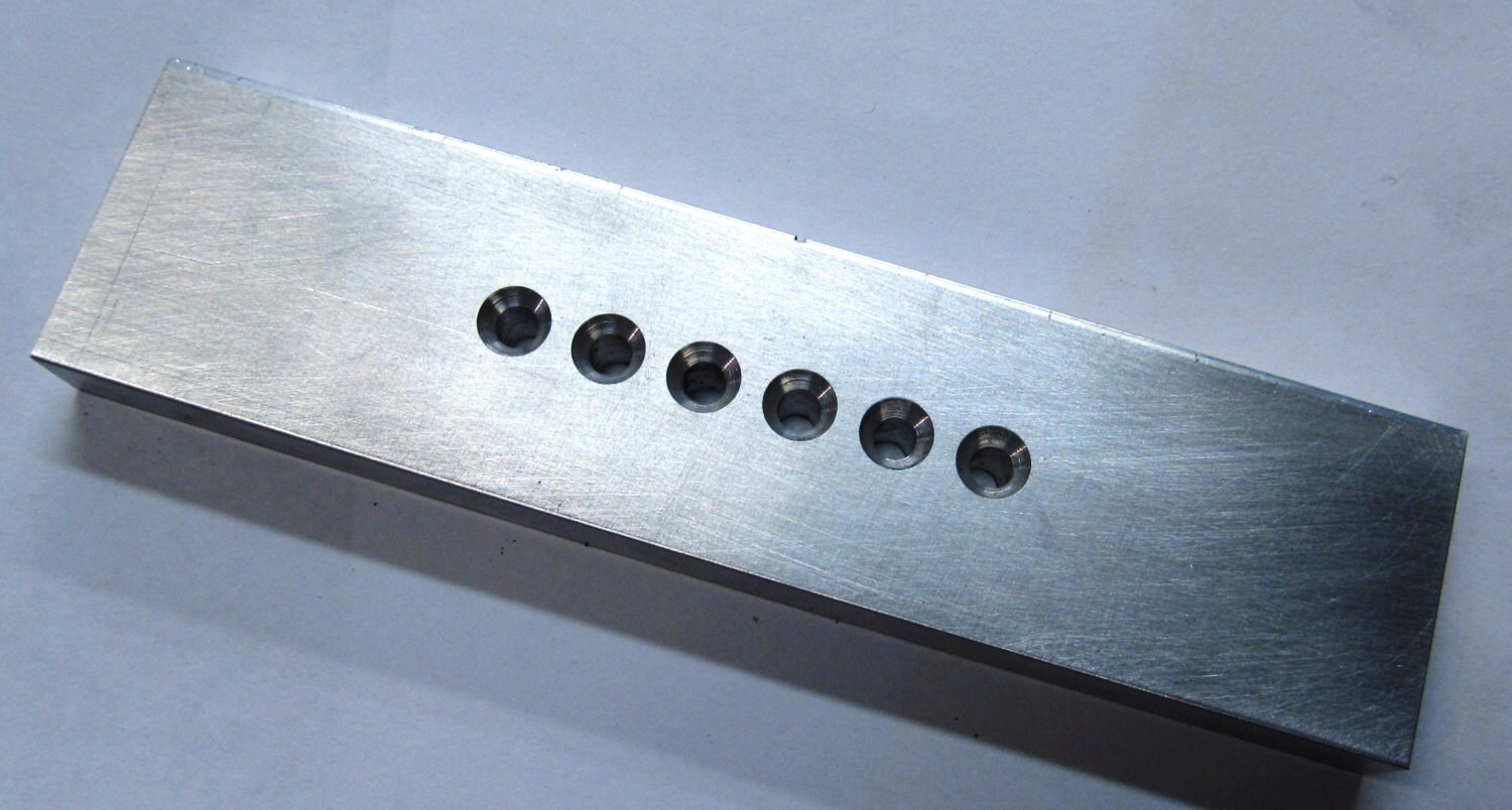 Acoustic Guitar Bridge Pin Hole Drilling Template/guide Etsy