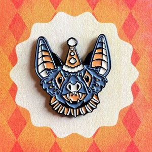 Halloween Vintage Style Clown Bat Enamel Pin