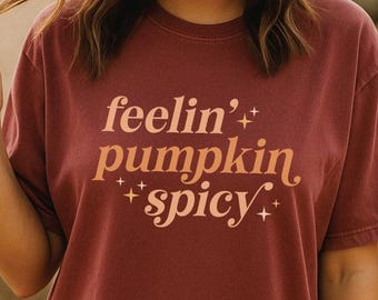 Camiseta de temporada de especias de calabaza: camiseta gráfica retro de otoño