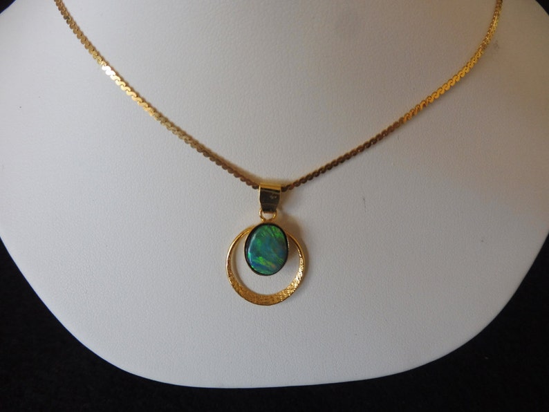 Australian Lightning Ridge Solid Black Opal Pendant BFJ15
