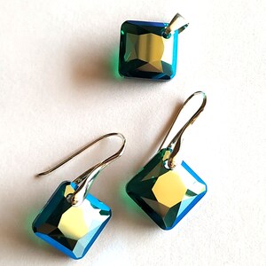 Conjunto Princess Cut Emerald Shimer Gancho