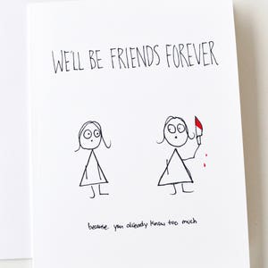 Día de San Valentín, Día de Galentines, Friendaversary, Amistad, Cumpleaños, tarjeta de San Valentín divertida, San Valentín atrevido, amigos para siempre