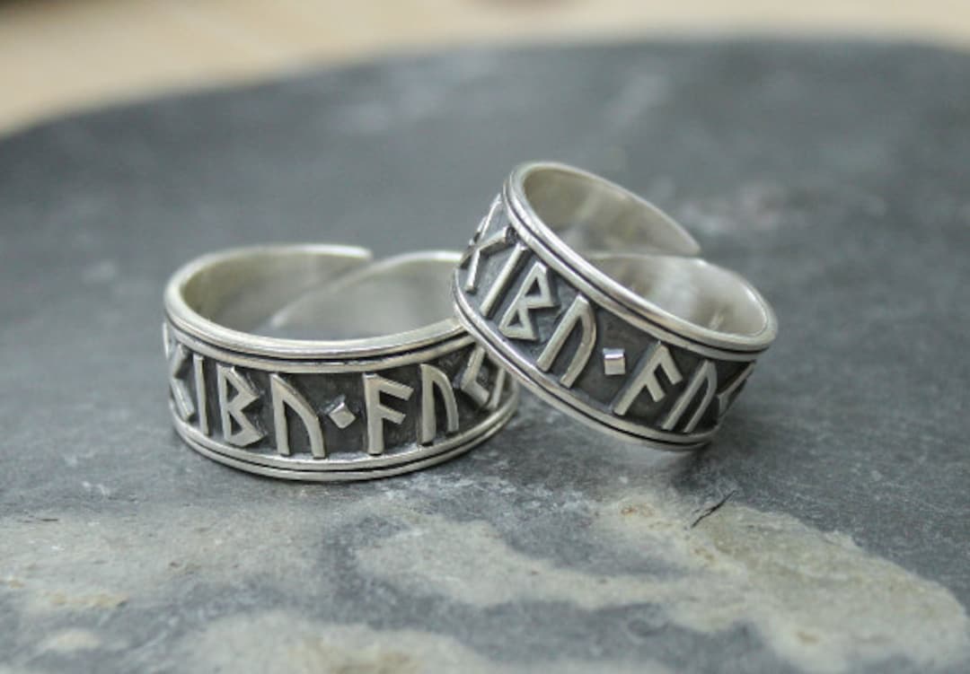 Viking Rune Ring in Sterling Silver - Etsy