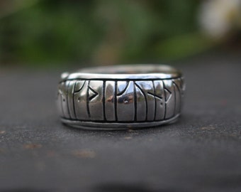 Love Runes Silver Viking Ring