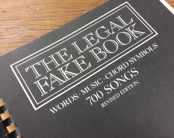 Vintage The Legal Fake Book Words Music Chord Symbols 700 Songs Warner Bros Spiral Bound Revised Edition Sheet Music