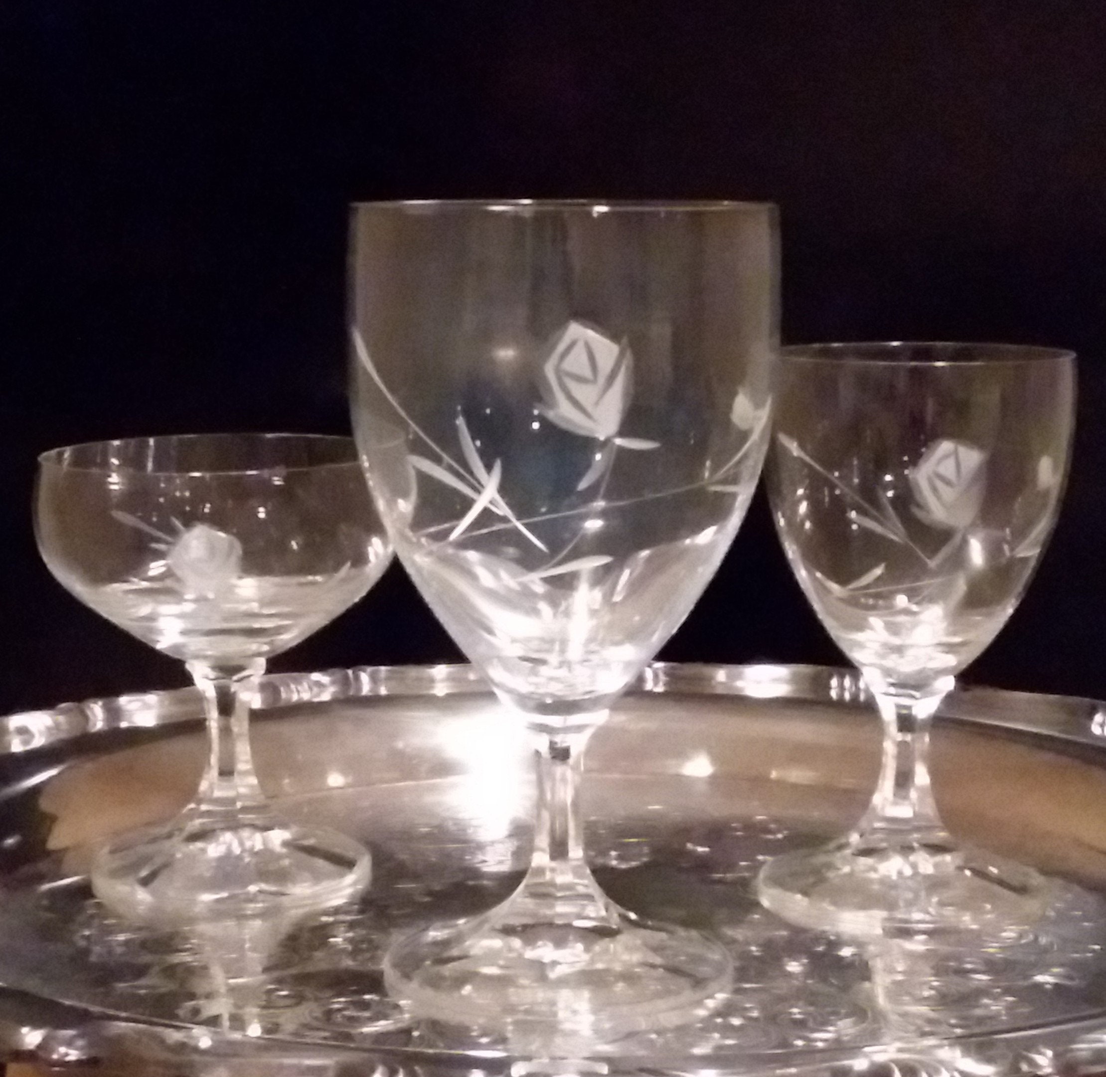 Bavarian Crystal Cut Wine Glasses - Etsy