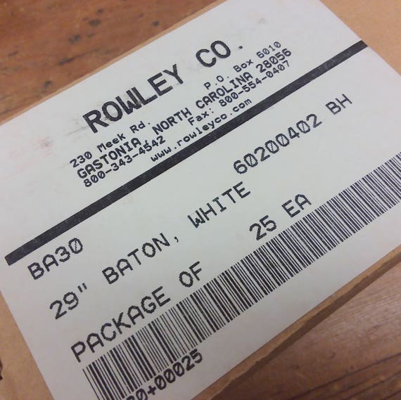 Rowley 29 White Batons Drapery Hardware Box Of 25 Etsy
