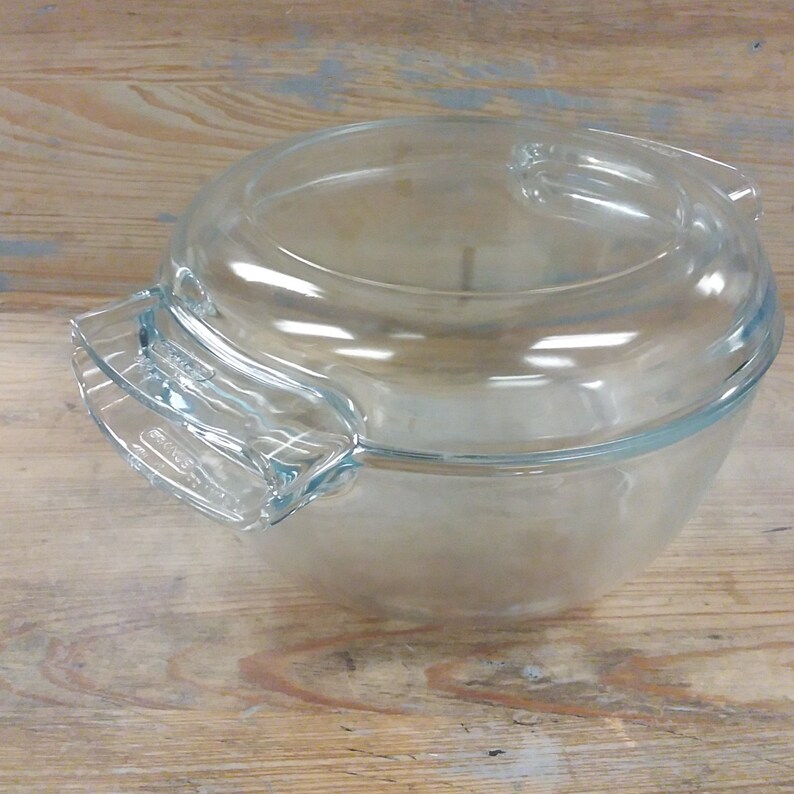 454U Pyrex Covered Bowl with Lid Glass made in France Etsy