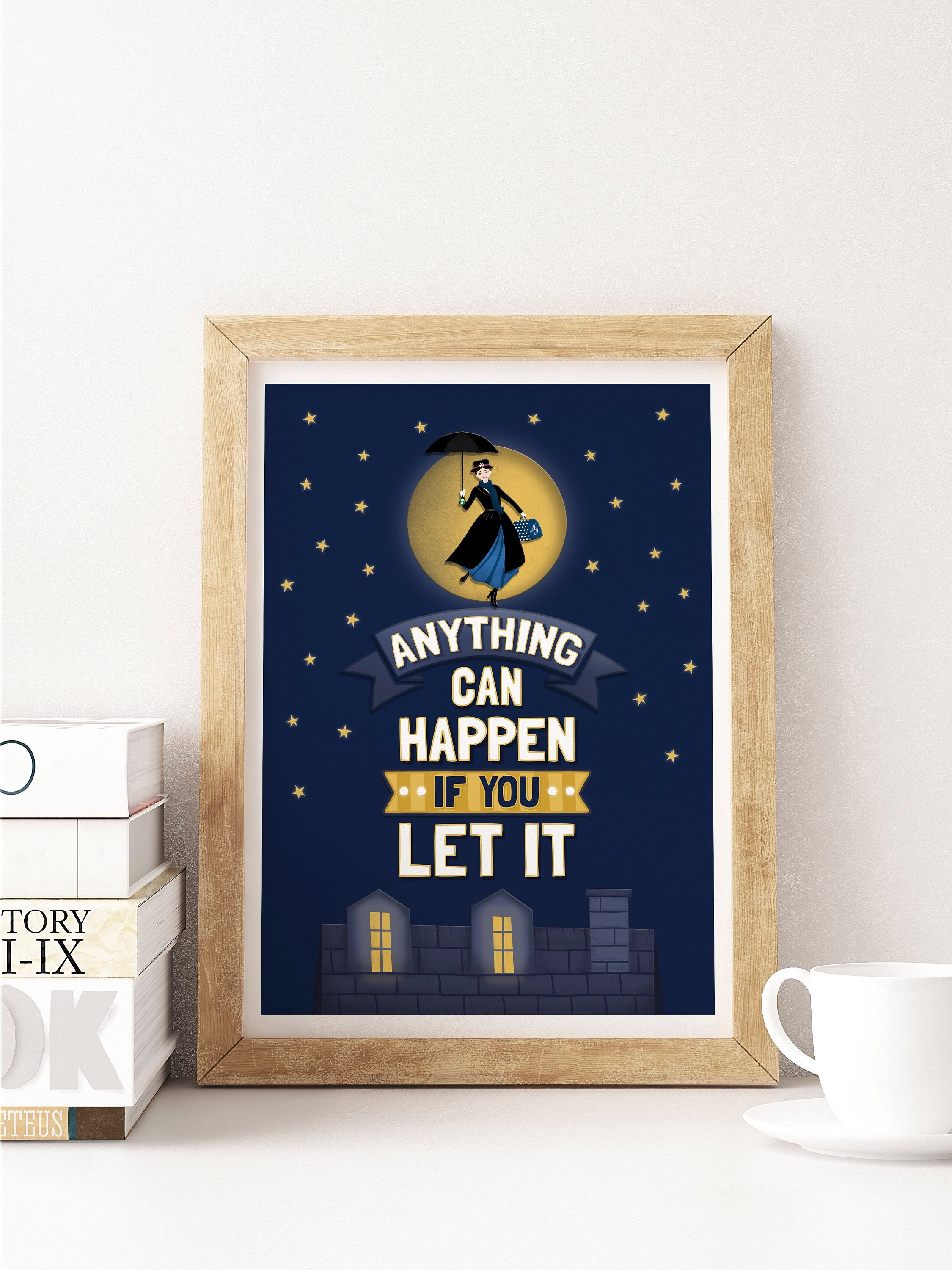 mary poppins quote poster mary poppins print vintage movie etsy