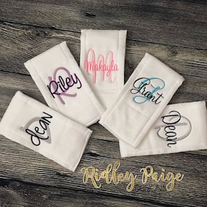 Monogram Burp Cloths - Personalize Baby Burp Cloths - Custom Burp Cloths with Name - New Baby Gift - Embroidered Burp Cloths for Baby