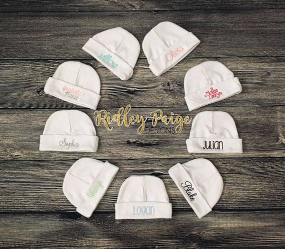 PERSONALIZED MONOGRAM CUSTOM Ladybug Baby Infant Newborn Beanie Cap Hospital Hat