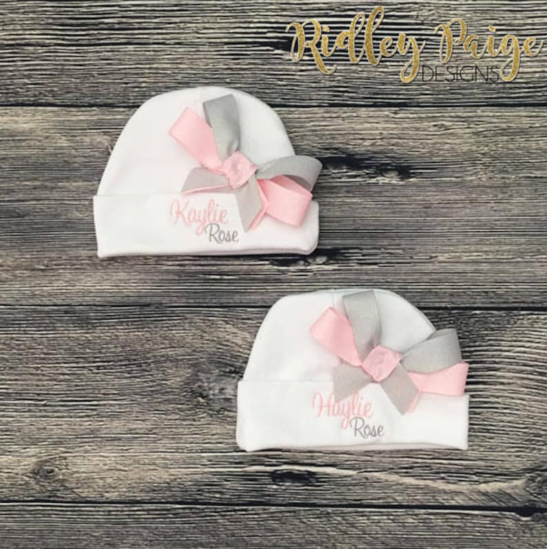 Personalize Baby Girl Hospital Hat Infant Girl Beanie With Etsy