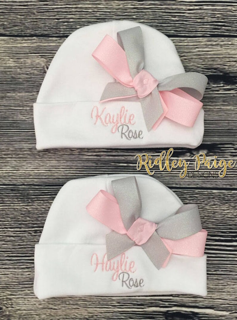 Personalize Baby Girl Hospital Hat Infant Girl Beanie With Etsy