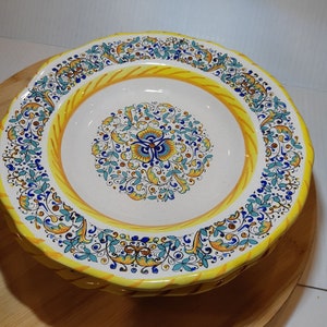 Deruta Pottery Bowls   Set of 2   1800's   Signed Dipinto a Mano Deruta   Made in Italy