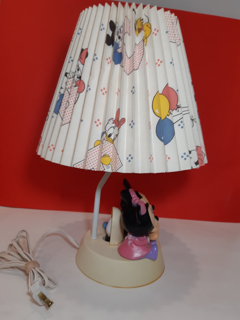 1984 Mickey and Minnie Mouse Lamp Walt Disney Lamp Kids Lamp 2 Light