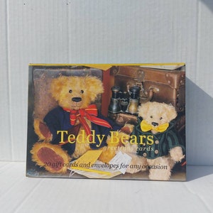 Teddy Bear Greeting Card Box Set 20 Cartes avec 20 Enveloppes Imprimées à Hong Kong Nouveau Dans la Boîte Cartes Brillantes Teddy Bear Picnic Note Cards