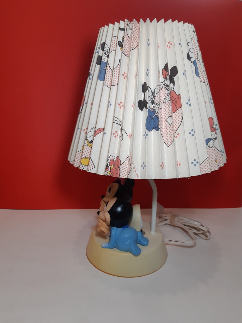 1984 Mickey and Minnie Mouse Lamp Walt Disney Lamp Kids Lamp 2 Light