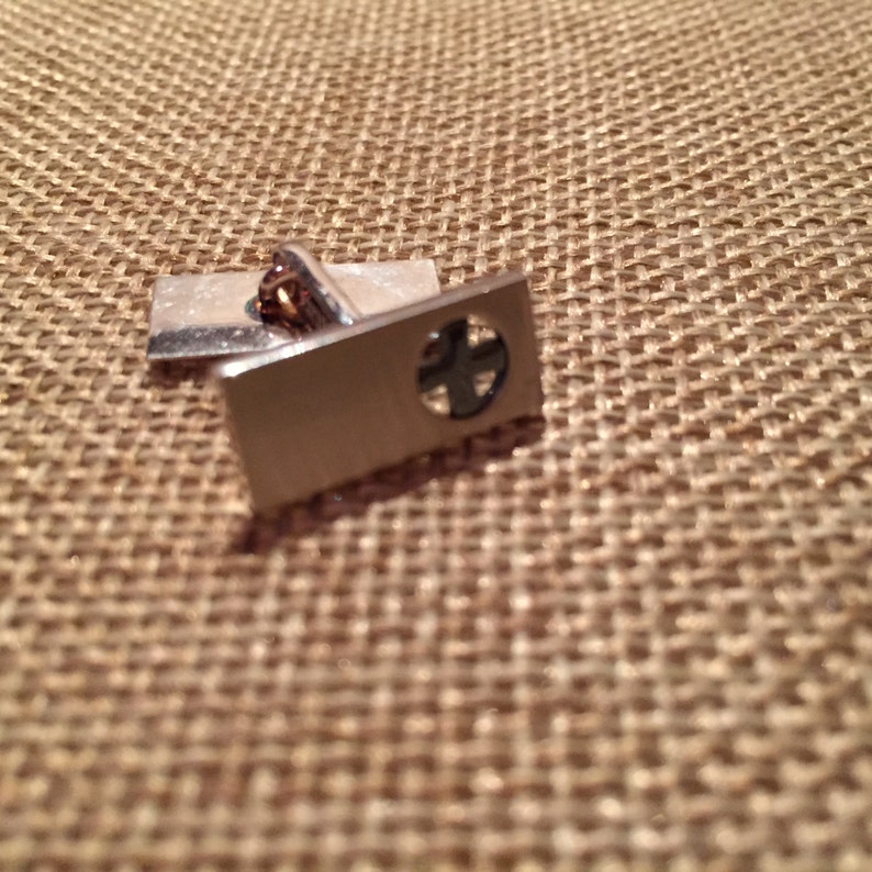 Vintage Modernist Sterling Silver with Cross Kupittaan Kulta Cufflinks Scandinavian