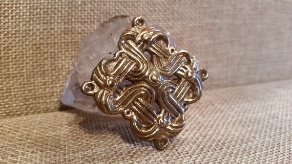 Vintage Kalevala Koru Knot Bronze Brooch/Pin, Sca… - image 2