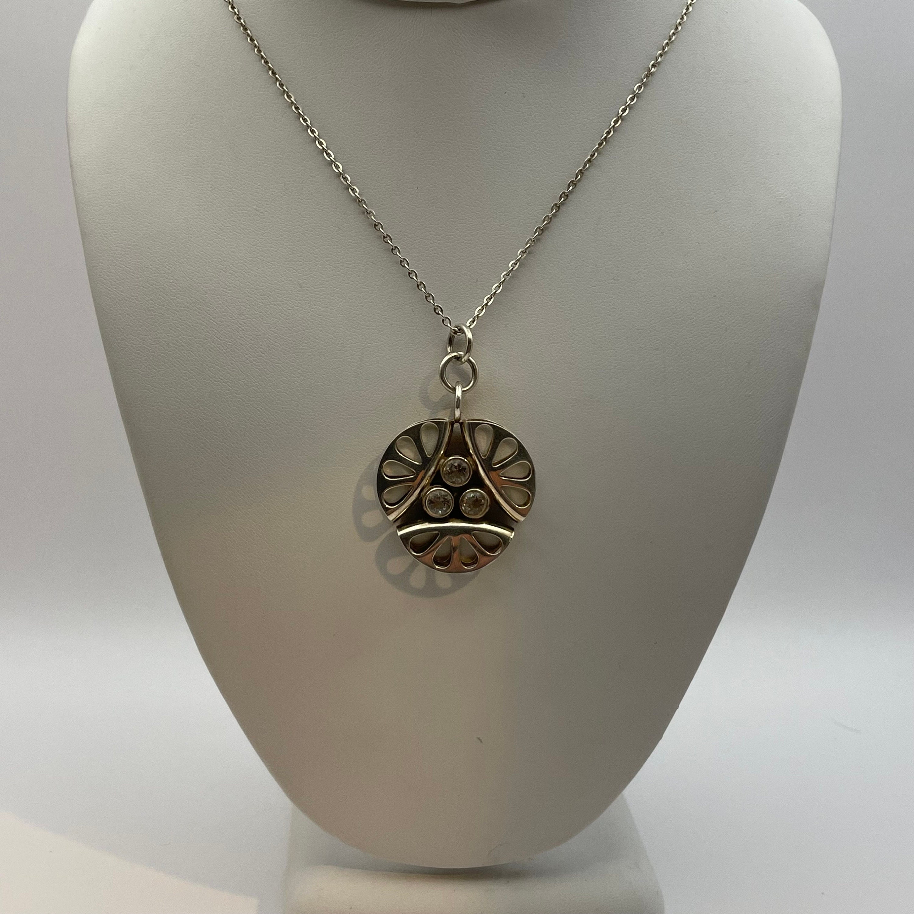 Vintage Kupittaan Kulta Faceted Quartz Sterling Silver Vintage Kupittaan Kulta Faceted Quartz Sterling Silver