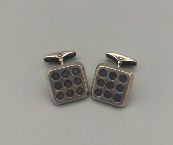 Vintage Modernist Sterling Silver Kalevala Koru Sq