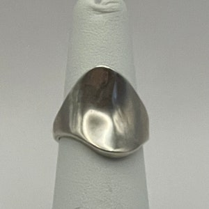 Vintage N.E. From Modernist  Sculptural Sterling Silver Statement Ring, Niels Erik From, Denmark, Size 6.5