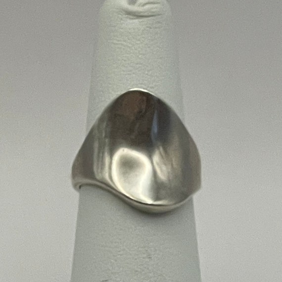 Vintage N.E. From Modernist  Sculptural Sterling Silver Statement Ring, Niels Erik From, Denmark, Size 6.5