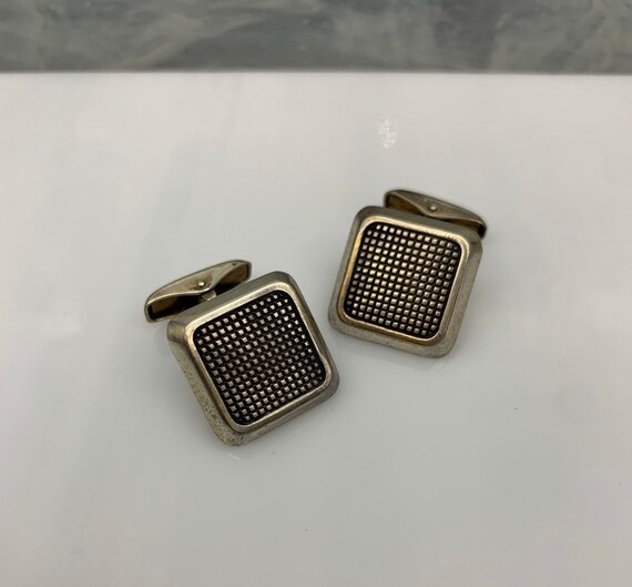 Finland Vintage Modernist Sterling Silver Kupittaan Kulta Cufflinks Scandinavian