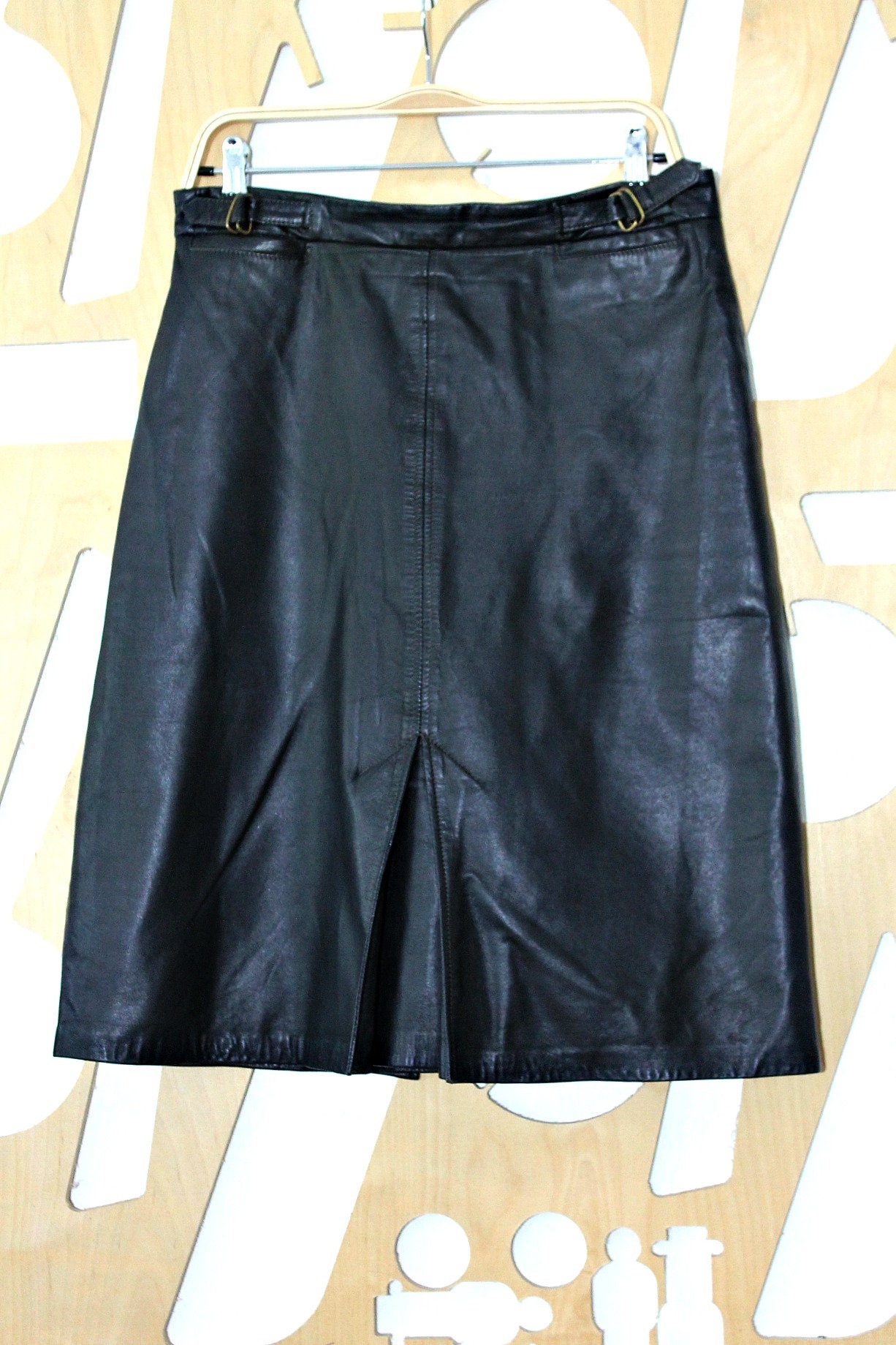 90s Vintage skirt Leather skirt 90s vintage A line skirt High | Etsy