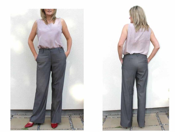 high waisted office trousers