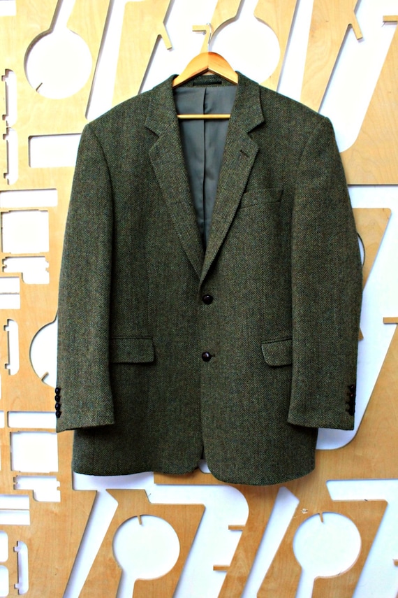 Vintage jacket Tweed jacket Large size Wool jacket