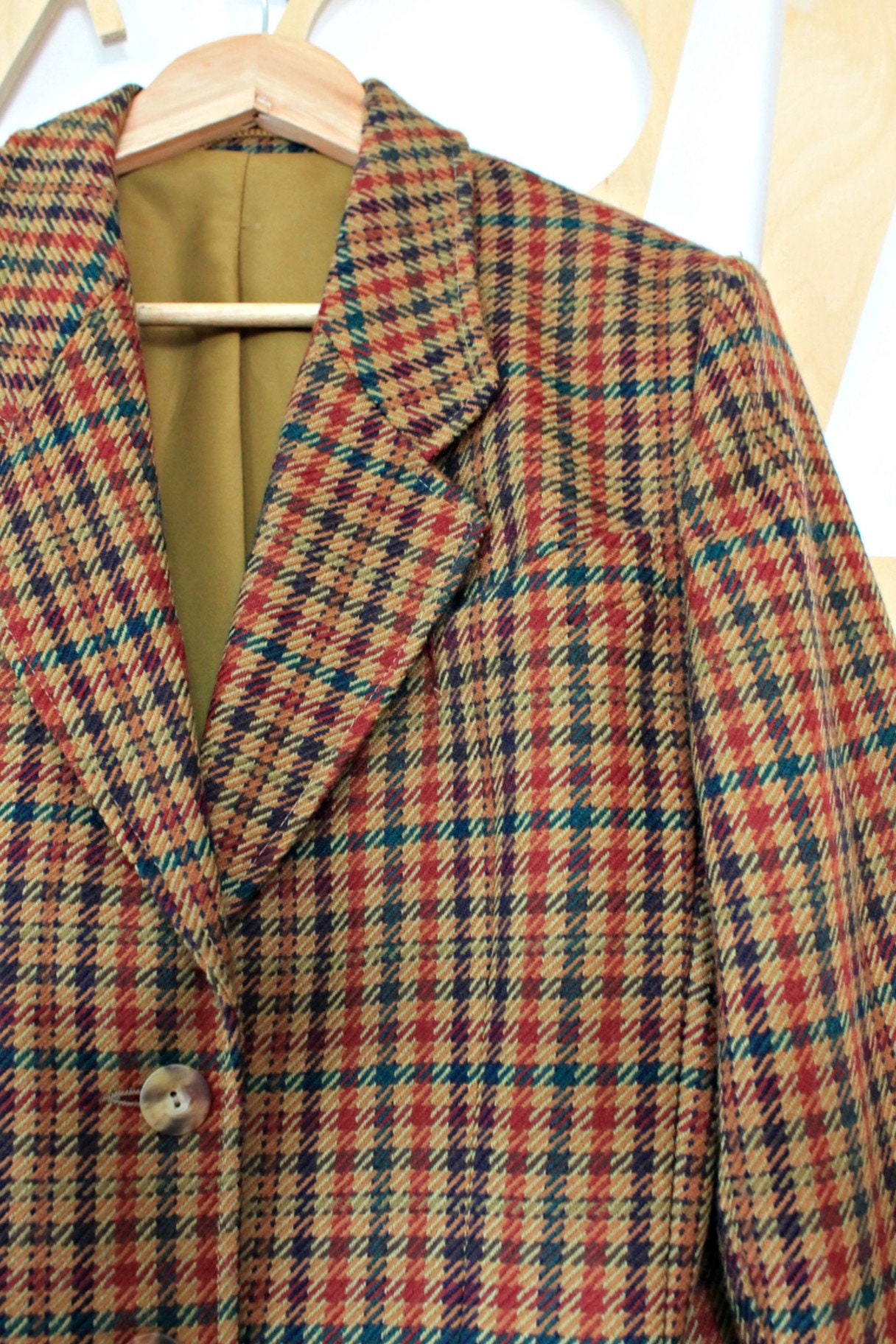 Vintage jacket Edwardian Boho jacket 80s Tweed coat Wool coat | Etsy