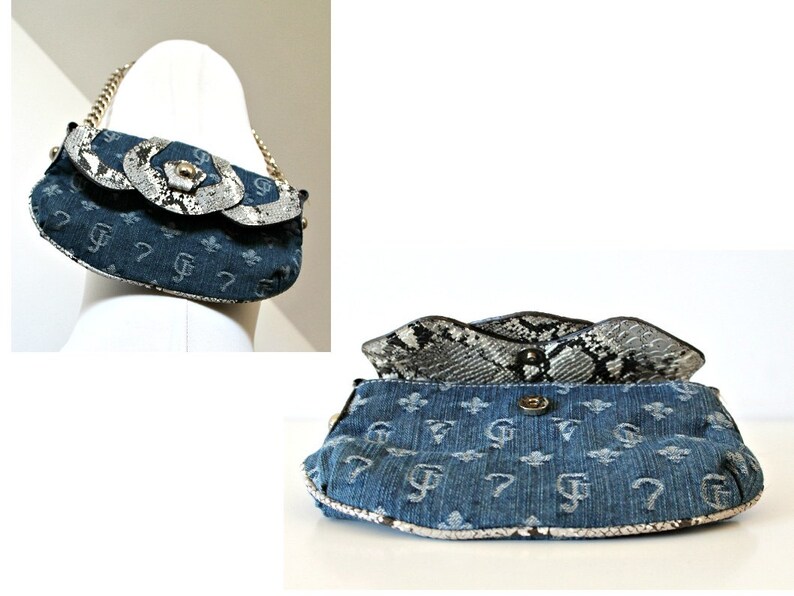 guess denim purse