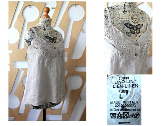 Linen top Linen tunic Linen tank top Linen dress B