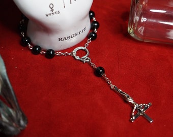 Rosary Bracelet Inverted Cross