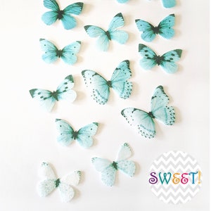 36 Edible Butterflies, Ombre 3D Double-Sided Wafer Paper Toppers for Cakes, Cupcakes, Cookies or Drinks image 1