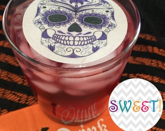 Dia de Los Muertos (Day of the Dead) Edible Drink Toppers