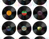 Edible Vinyl Record Cupcake, Cookie, Oreo or Drink Toppers - Wafer Paper or Frosting Sheet