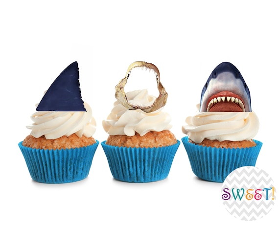 Adornos comestibles para cupcakes de tiburón -  México