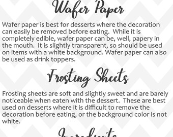 Edible Pattern Sheet, Tie Dye Wafer Paper or Frosting Sheet 