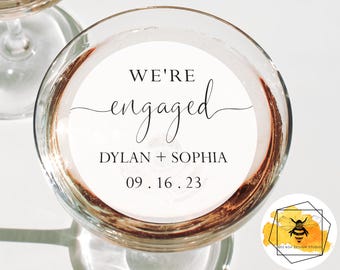 Edible Engagement Drink Toppers