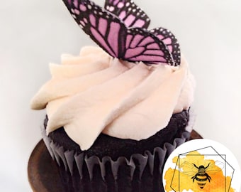 Edible Wafer Paper Medium Monarch Butterflies for Cakes, Cupcakes or Cookies
