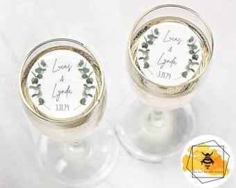 Custom Eucalyptus Edible Drink Topper, Personalized