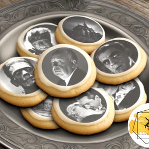 Edible Classic Horror Halloween Cupcake Cookie Oreo & Drink Toppers, Wafer Paper or Frosting Sheet