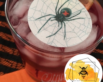 Spider Edible Drink Toppers