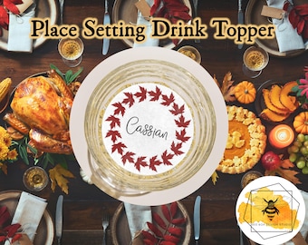 Thanksgiving Place Setting Drink Toppers