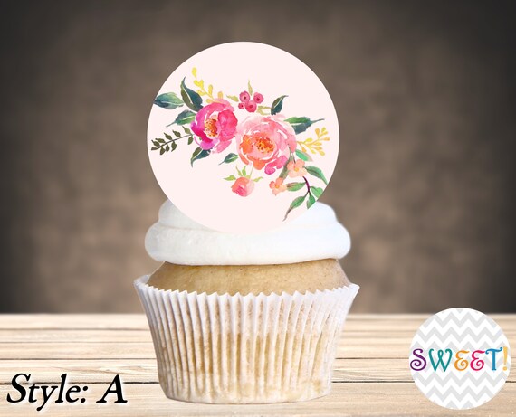 Flores comestibles, 18 flores y hojas de papel oblea para decoración de  tartas y cupcakes. Duchas de bebé en flor, o pasteles del día de la madre.  -  México