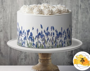 Lavender Watercolor Edible Pattern Sheet Wafer Paper or Frosting Sheet