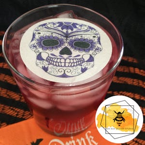 Dia de Los Muertos (Day of the Dead) Edible Drink Toppers